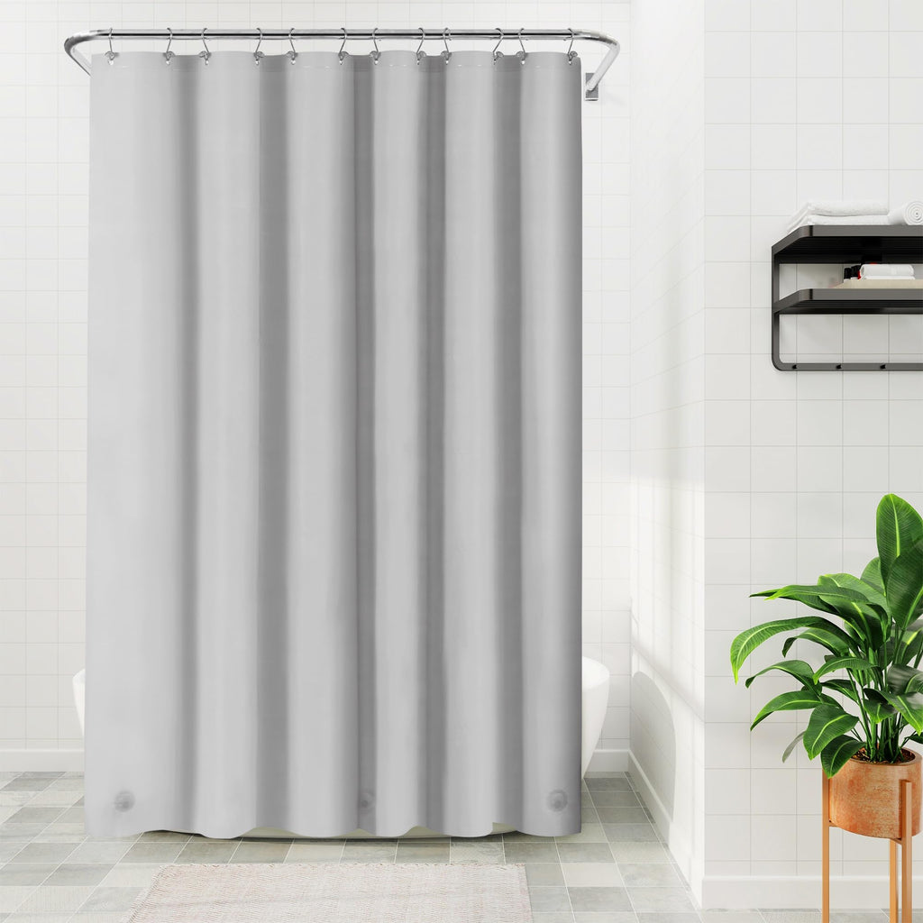 Barossa Design 48 inch Wide Stall Shower Curtain Liner with Magnets, Clear