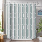 AmazerBath Shower Curtain, Cloth Ombre Black Shower Curtain Set with 12 Hooks, Washable Fabric Black and White Shower Curtain, Rustic Farmhouse Bathroom Shower Curtain, 72x72 Inches