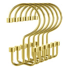 Bathway Shower Curtain Hooks Nickel Shower Curtain Rings, 12 Pcs Double Hook Shower Curtain Hooks Rings Shower Curtain Hangers Rust Proof, Metal Shower Hooks for Bathroom Shower Curtain Rod
