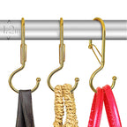 12 Metal Shower Curtain Hooks, Rust-Proof Decorative C-Shaped Curtain Hooks for Bathroom, Chrome Shower Curtain Rings, Fits Rods Up to 1 Inch (C, Silver)