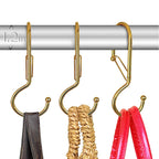 12 Metal Shower Curtain Hooks, Rust-Proof Decorative C-Shaped Curtain Hooks for Bathroom, Chrome Shower Curtain Rings, Fits Rods Up to 1 Inch (C, Silver)