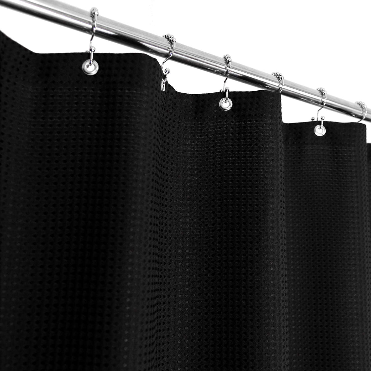Barossa Design Narrow Stall Shower Curtain Waffle Weave 36x72, White
