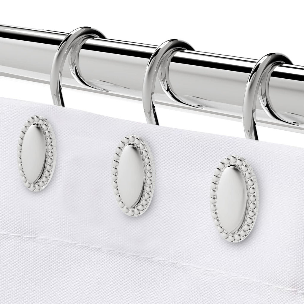 Gold Shower Curtain Hooks Rings, Zinc Alloy with Anti-Rust Coating