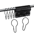 Queekay 60 Pcs Metal Shower Curtain Hooks Reusable Hanging Clips, Silver