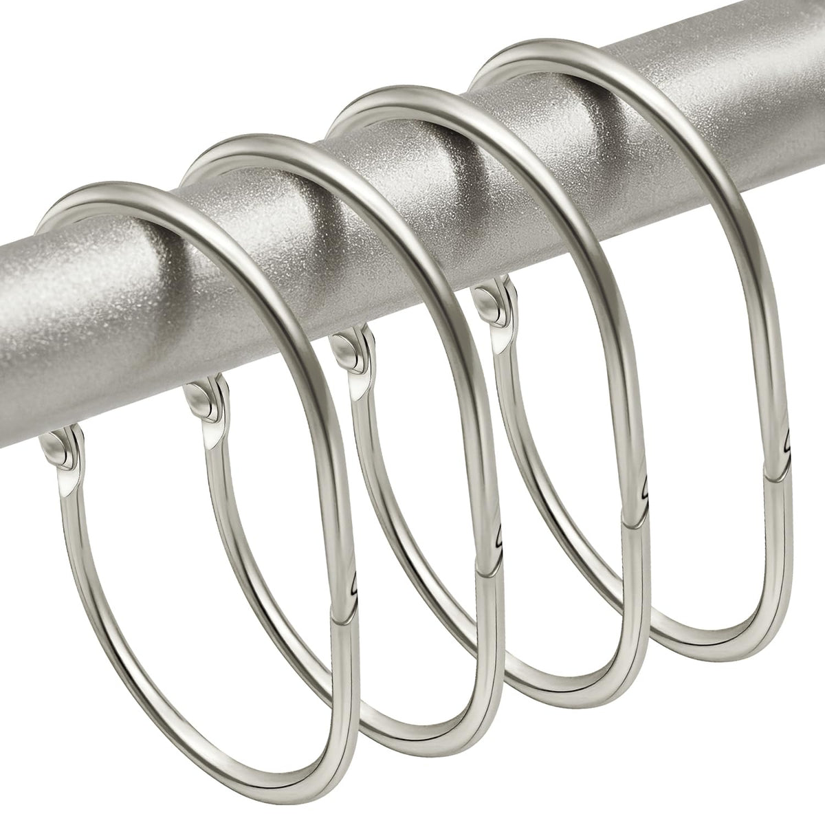 Shower Curtain Hooks Rings - ELWEY Shower Curtain Hooks Rust Proof