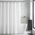 Waterproof Fabric Shower Curtain Liner, TPU Coated, PEVA-Free & Odorless, Hotel Quality, 3 Magnets, Rust-Proof Metal Grommets, Machine Washable, White, 72x72 Inch