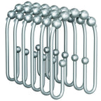 AmazerBath Shower Curtain Hooks, Gold Shower Curtain Hooks Rust Proof, Non-Slip Simple Double Hook Shower Curtain Hooks for Shower Curtain, Sturdy Shower Curtain Rings, 12Pcs