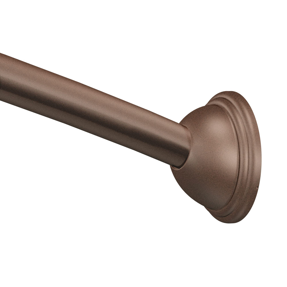 Moen Curved Adjustable Length Fixed Mount Single Shower Curtain Rod for Bathroom, Brushed Nickel Finish, CSR2160BN