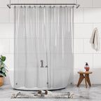 Barossa Design Oeko-tex Certified Shower Curtain Liner Standard Size, Clear