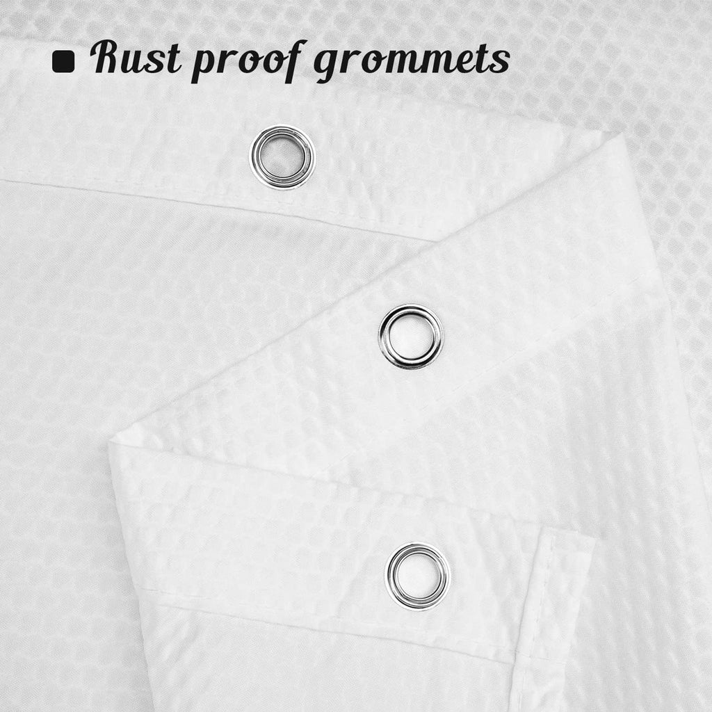 Mrs Awesome Embossed Microfiber Shower Curtain Liner 71 x 96, White