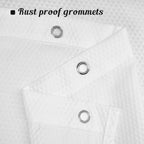 Mrs Awesome Embossed Microfiber Shower Curtain Liner 71 x 96, White