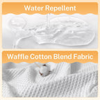 River Dream Cotton Blend Fabric Shower Curtain Set with Liner, White, 54x80