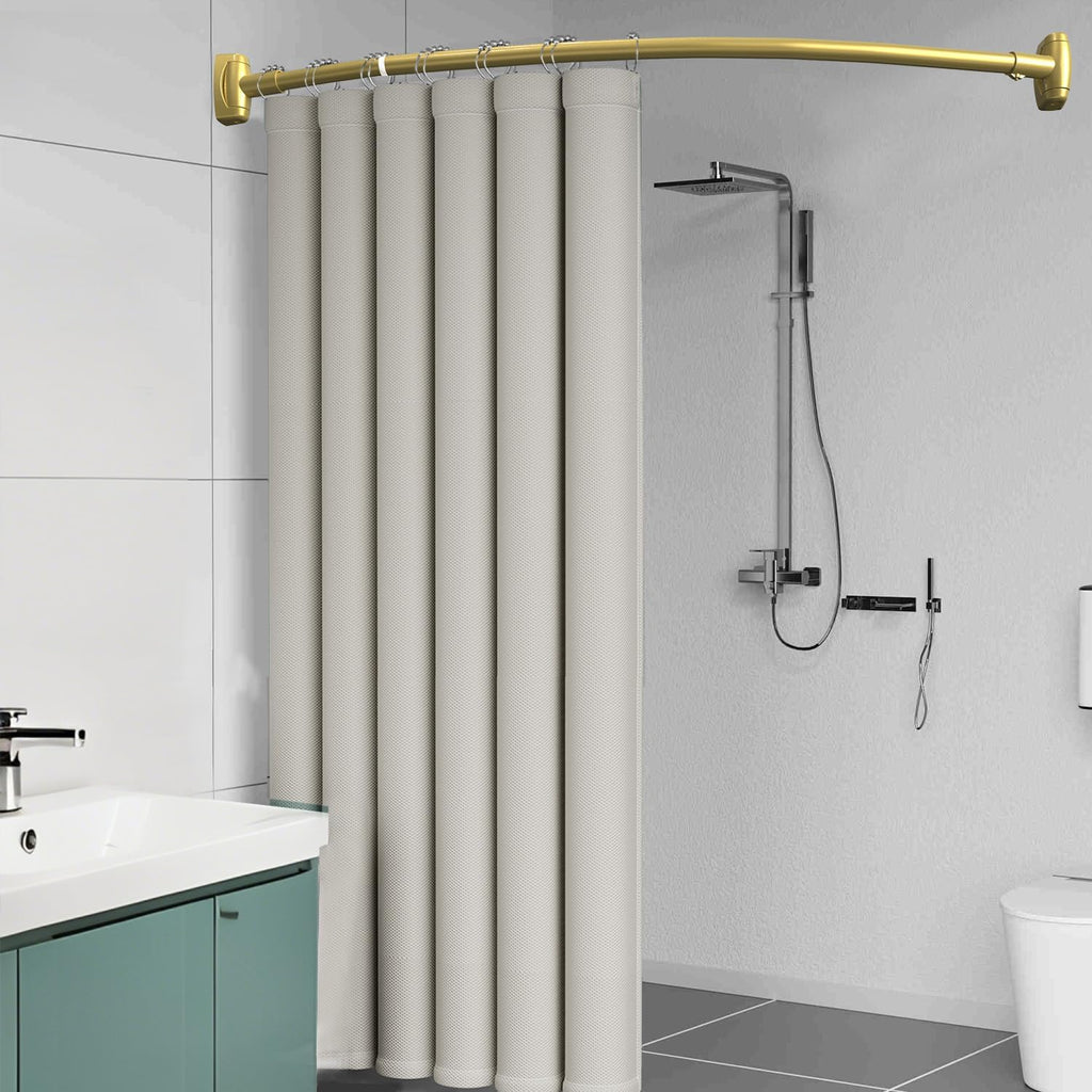 TOPROD Curved Shower Curtain Rod 48-72 Inches Adjustable Round Shower Rods
