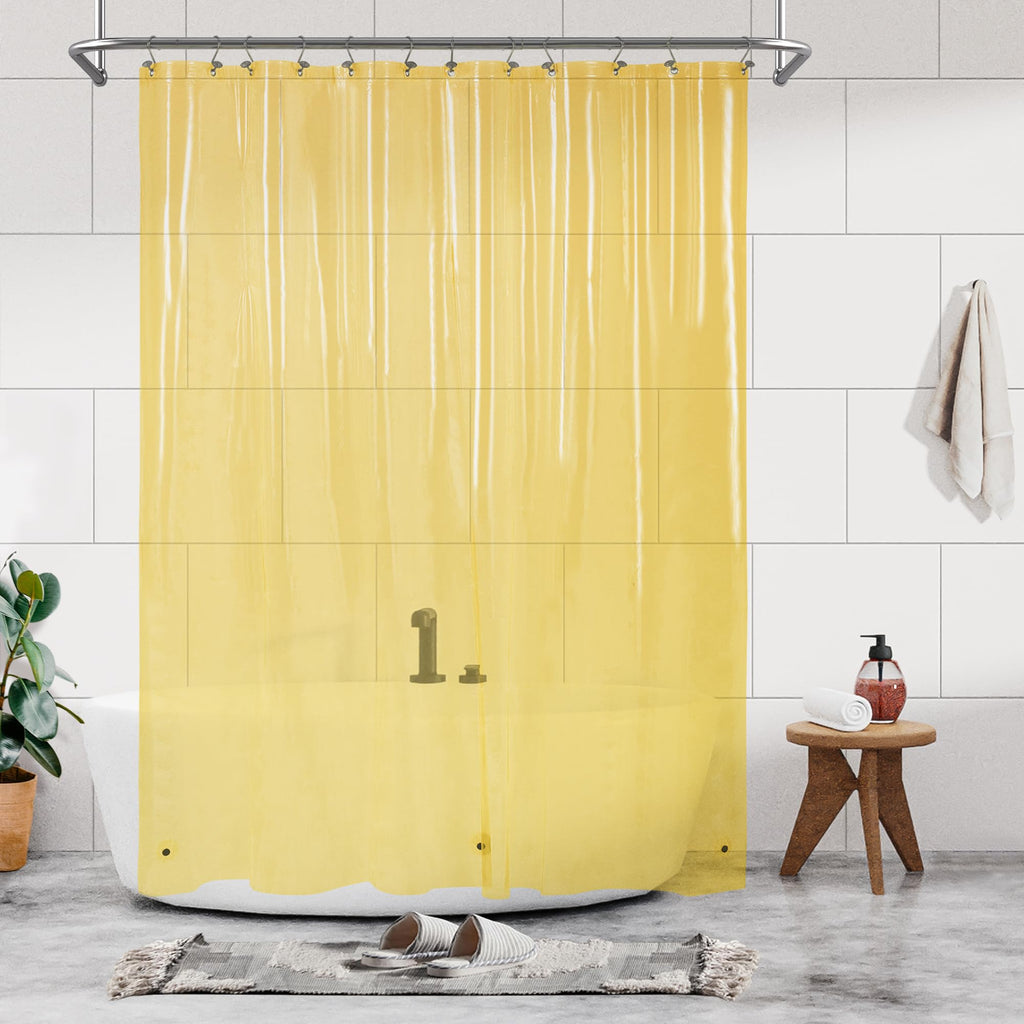 Barossa Design 48 inch Wide Stall Shower Curtain Liner with Magnets, Clear