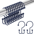 Gold Shower Curtain Hooks, Amazer Shower Curtain Rings Hooks, 12 Pcs Stainless Steel Shower Hooks for Shower Curtain, Rust Proof Shower Curtain Hooks, Shower Hooks for Curtain Bathroom