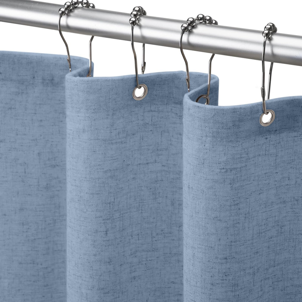 Linen Shower Curtain Beige Boho Cream Natural Cloth 72" W x 72" L