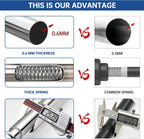 BRIOFOX Industrial Shower Curtain Rod - Rustproof Non-Slip 43-72 Inch 304 Stainless Steel Tension Curtain Rod for Window or Bathroom, Chrome