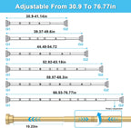 Shower Curtain Rod 30 To 76 Inch(2.6-6.4ft), Gold