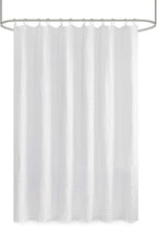 Madison Park Arlo Shower Curtain for Bathroom, 72 x 72, White