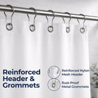 Epica Waterproof Shower Curtain Liner for Bathroom, Metal Grommets (White)