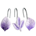SageGreen Plant Leaf Shower Curtain Hooks,Eucalyptus Bathroom Decor,12PCS