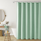 Naturoom Linen Shower Curtain 72 Inch Long for Bathroom Beige 1 Panel