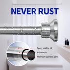 Chrsouly Shower Curtain Rod, 31-76 Inch Adjustable Tension Shower Rod