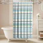 Nautical Green Sea Turtles Beach Theme Fabric Shower Curtain Sets Bathroom Blue Ocean Decor with Grommets and Hooks - 72 x 72 Inch Teal