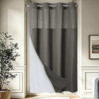 256GSM Heavyweight Ringless Waffle Shower Curtain with Liner, 71x74, White