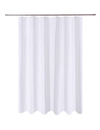 N&Y HOME Fabric Small Stall Shower Curtain Liner Extra Long 36x84, White