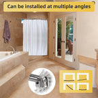 Chrsouly Curved Shower Curtain Rod, Heavy Duty, Adjustable 42-72 inch