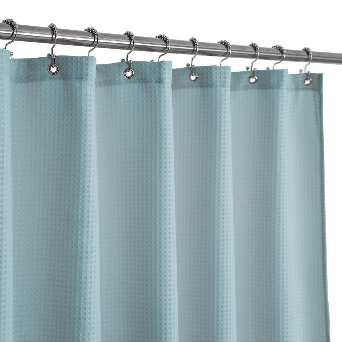 Barossa Design Narrow Stall Shower Curtain Waffle Weave 36x72, White