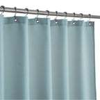 Barossa Design Waffle Weave Extra Long Shower Curtain White 84 Inch Length