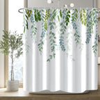 AWERT Blue Marble Shower Curtain - Waterproof for Bathroom Decor, Printed Washable With Hooks, 72x72 Inch