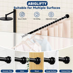 Abiglifty Black Shower Curtain Rod 33~81 Inches Adjustable
