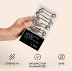 Luxury S Shower Curtain Hooks (12-Pack) Hotel Quality Silver Chrome Finish | Bathroom Accessories | Non-Slip Ball End | Easy to Hang