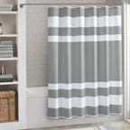 Madison Park Spa Waffle Shower Curtain for Bathroom, 72 x 72, Grey