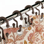 Bathway Green Shower Curtain Hooks, 12 Plastic Double Shower Curtain Rings