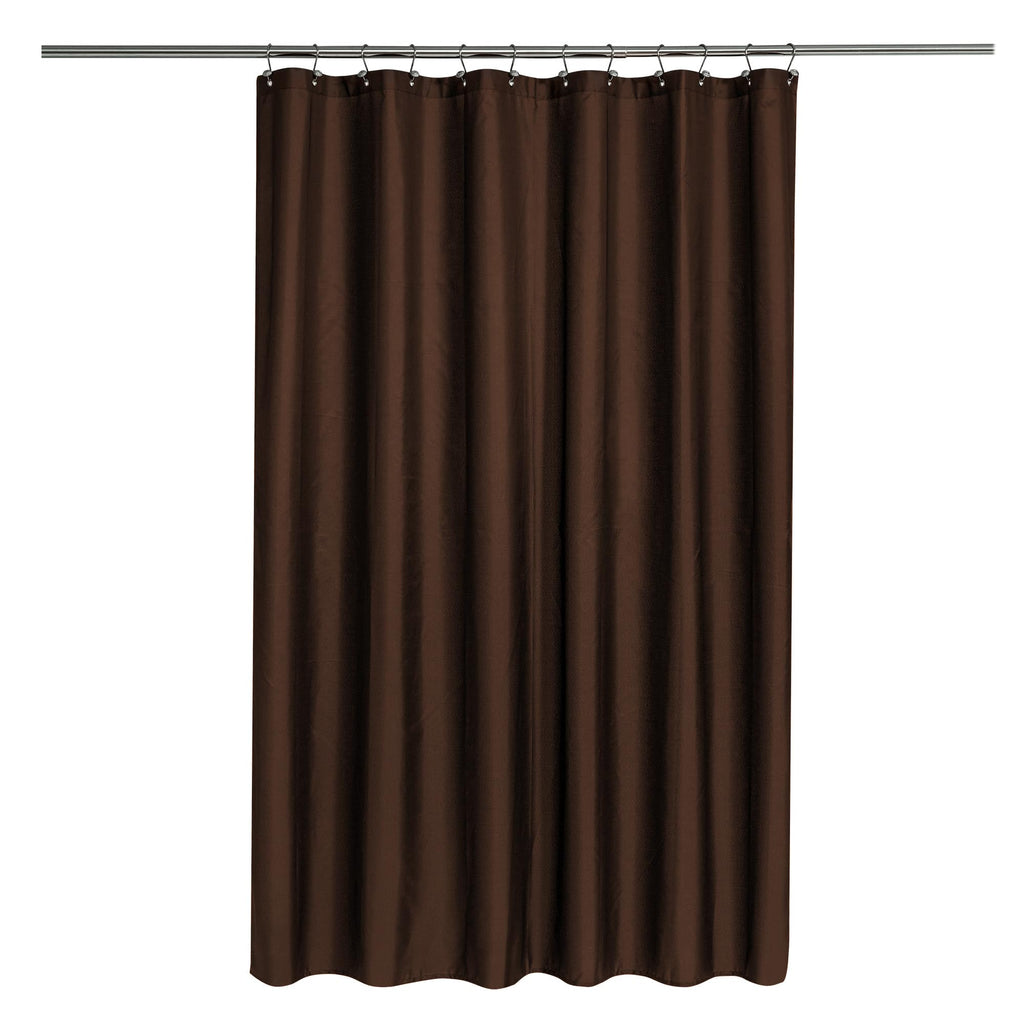 N&Y HOME Fabric Small Stall Shower Curtain Liner Extra Long 36x84, White