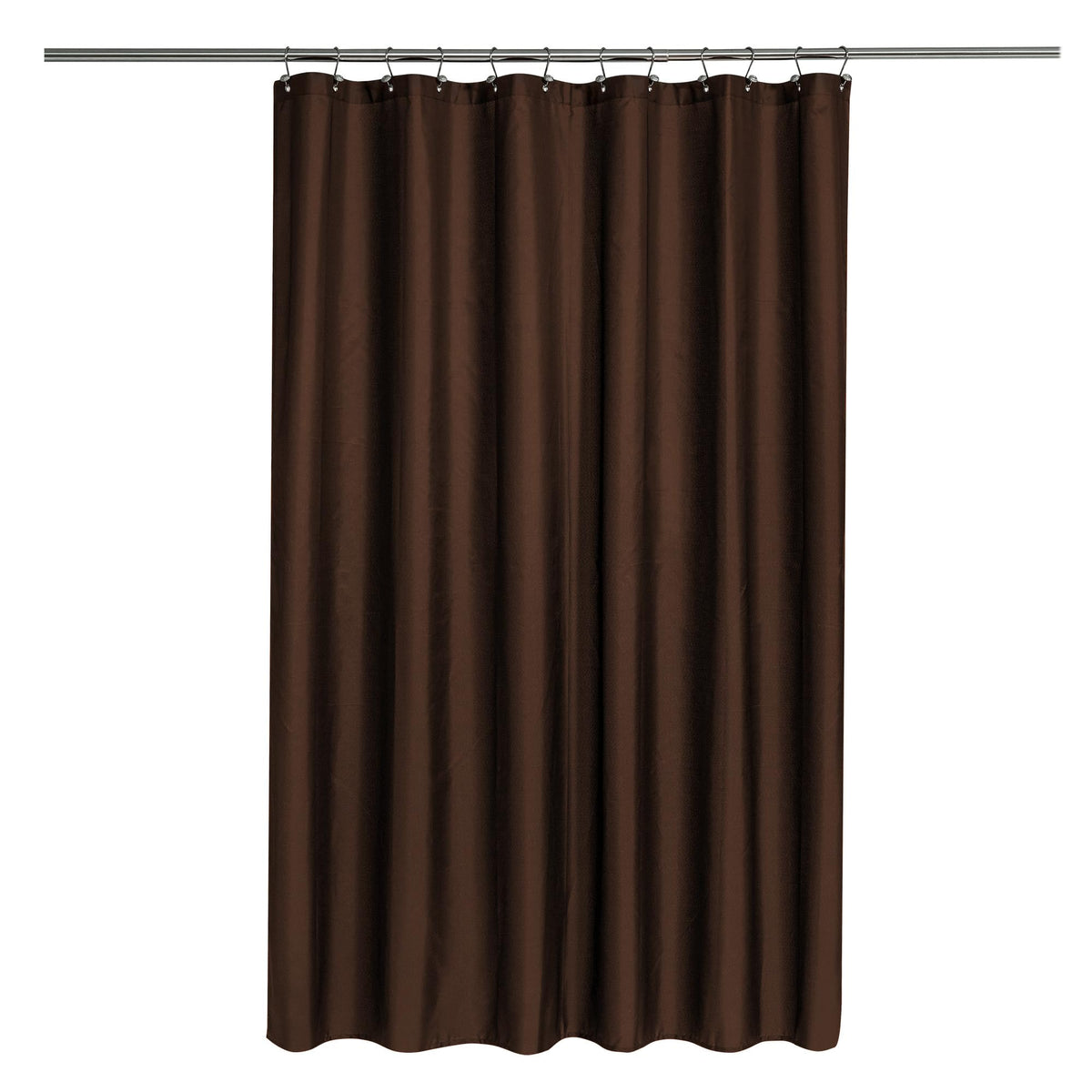N&Y HOME Fabric Small Stall Shower Curtain Liner Extra Long 36x84, White