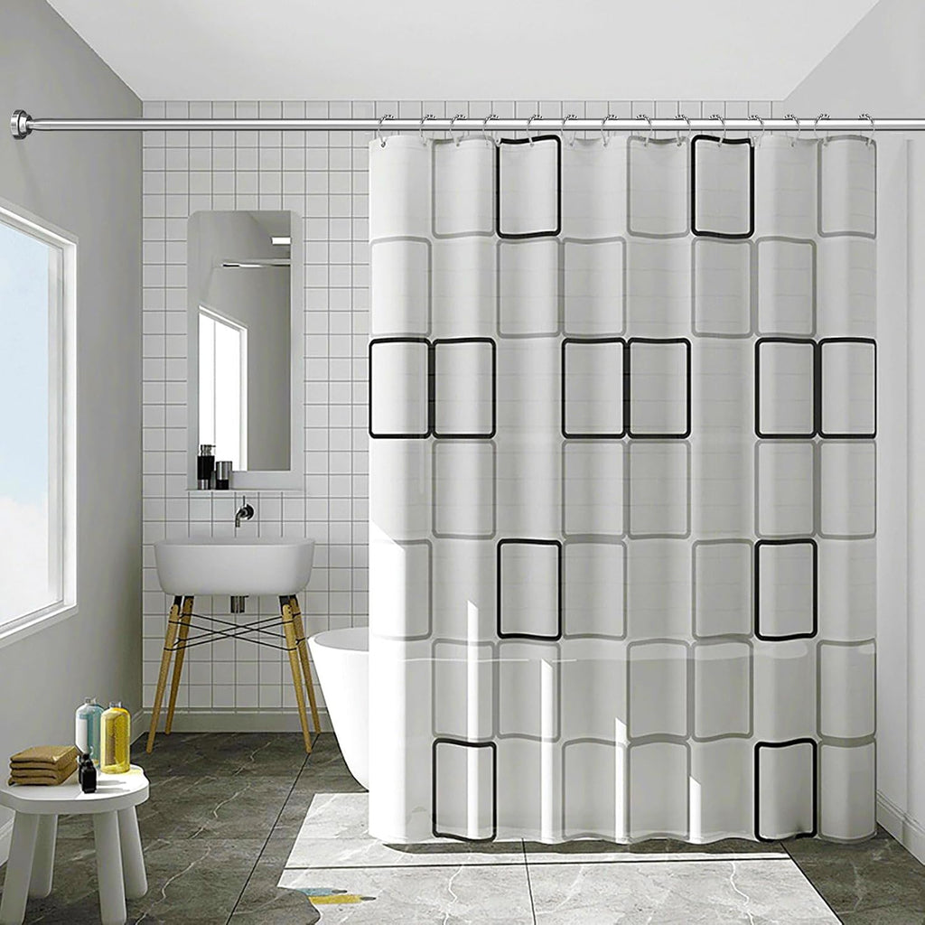 Umimile Shower Curtain Rod, 1 Inch Adjustable Spring Tension Curtain Rod