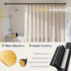 STARLATTA Shower Tension Curtain Rod 31-120", 1.1" Heavy Duty, Matte Black