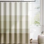 jinchan Ombre Ocean Blue Shower Curtain for Bathroom 70x72 Inch 12 Hooks