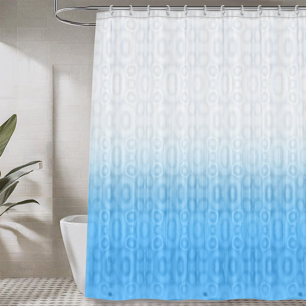 LiBa Shower Curtain PEVA 8G, 72x72 Inch Clear Pebbles with Magnets