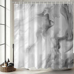 Shower Curtains Grey Marble Shower Curtain for Bathroom 72 X 72 Inch