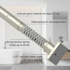 UIOSANRT Brushed Nickel Shower Curtain Rod 31-79 Inches Non-Slip Shower Rod Tension Mounted No Drill Tension Shower Curtain Rods Spring Tension Rod for Windows Bathroom