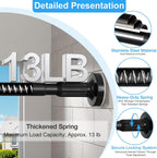 AIZESI 2 Pack Adjustable Shower Curtain Rods, Fits 32"-90" Black