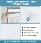 SORTTO Ringless Waffle Shower Curtain with Snap in Liner Set, 71x74, Grey