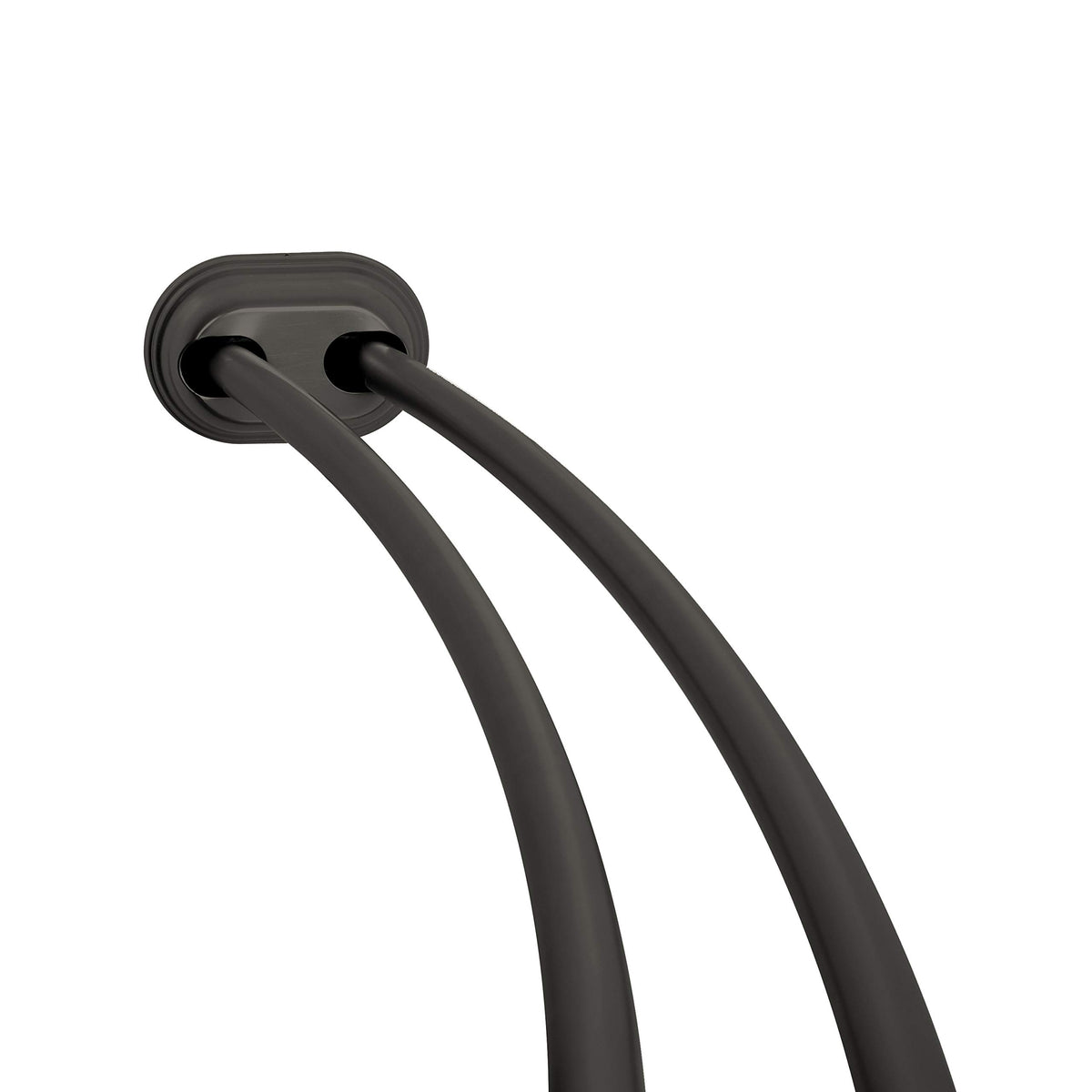 Zenna Home Double Curved Shower Curtain Rod, No Drill, 50-72 Inch Adjustable Tension Curved Shower Rod for Bathroom, Rustproof Double Rod, Non-Slip, Adds Room in Shower, Matte Black