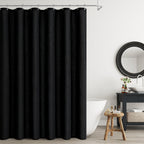 Naturoom Linen Shower Curtain 72 Inch Long for Bathroom Beige 1 Panel